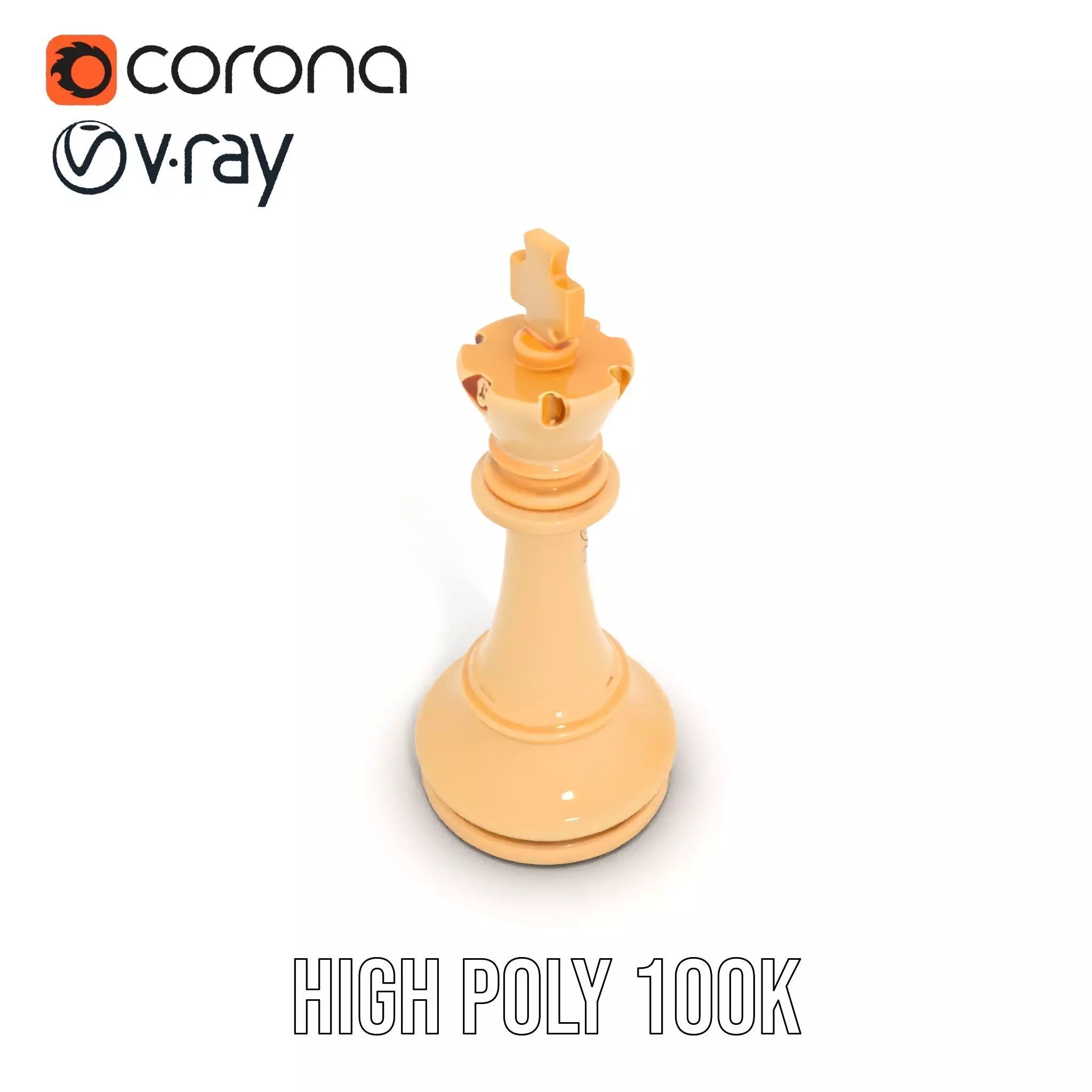 Ivory Chess King model pack Low-poly 3D model_20