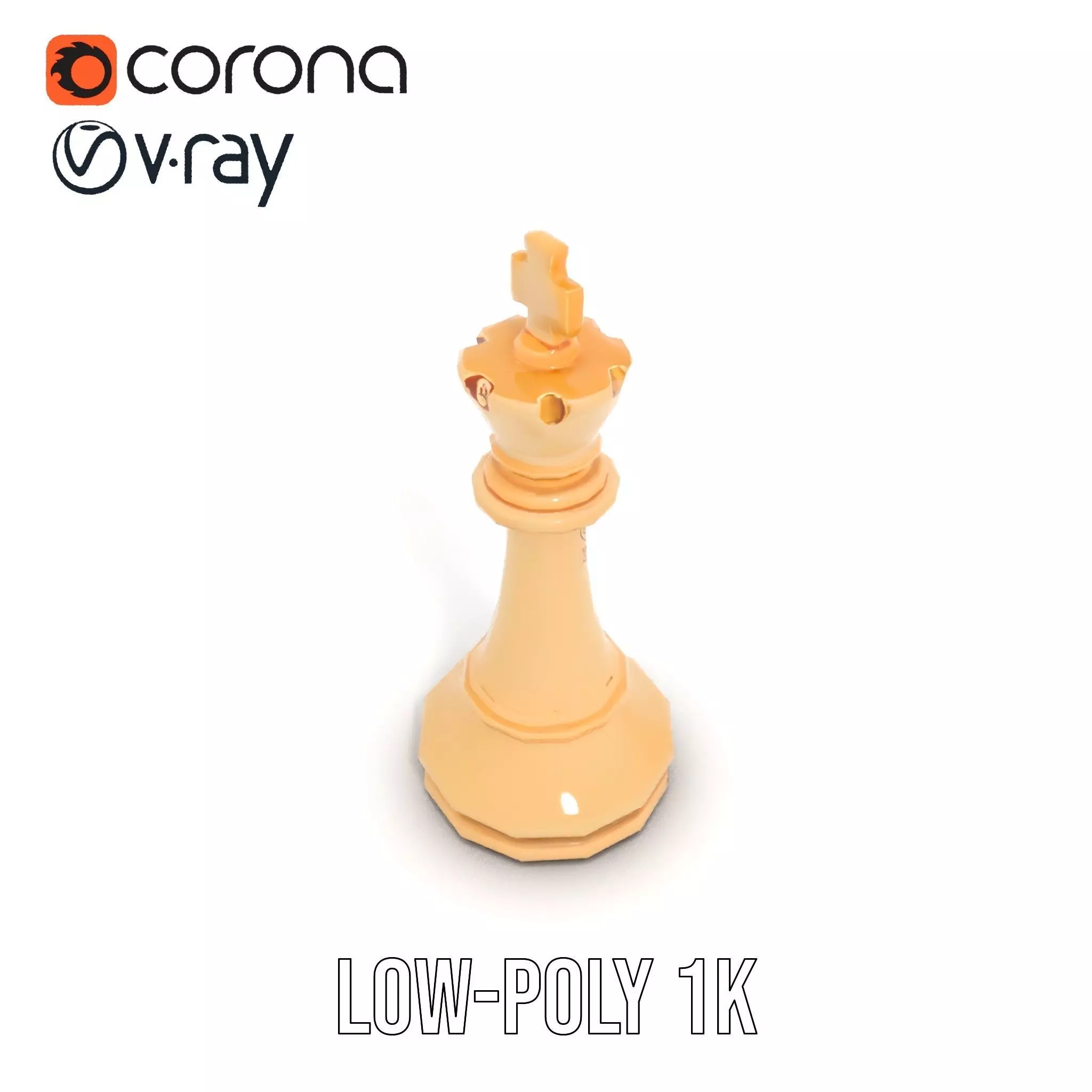 Ivory Chess King model pack Low-poly 3D model_17