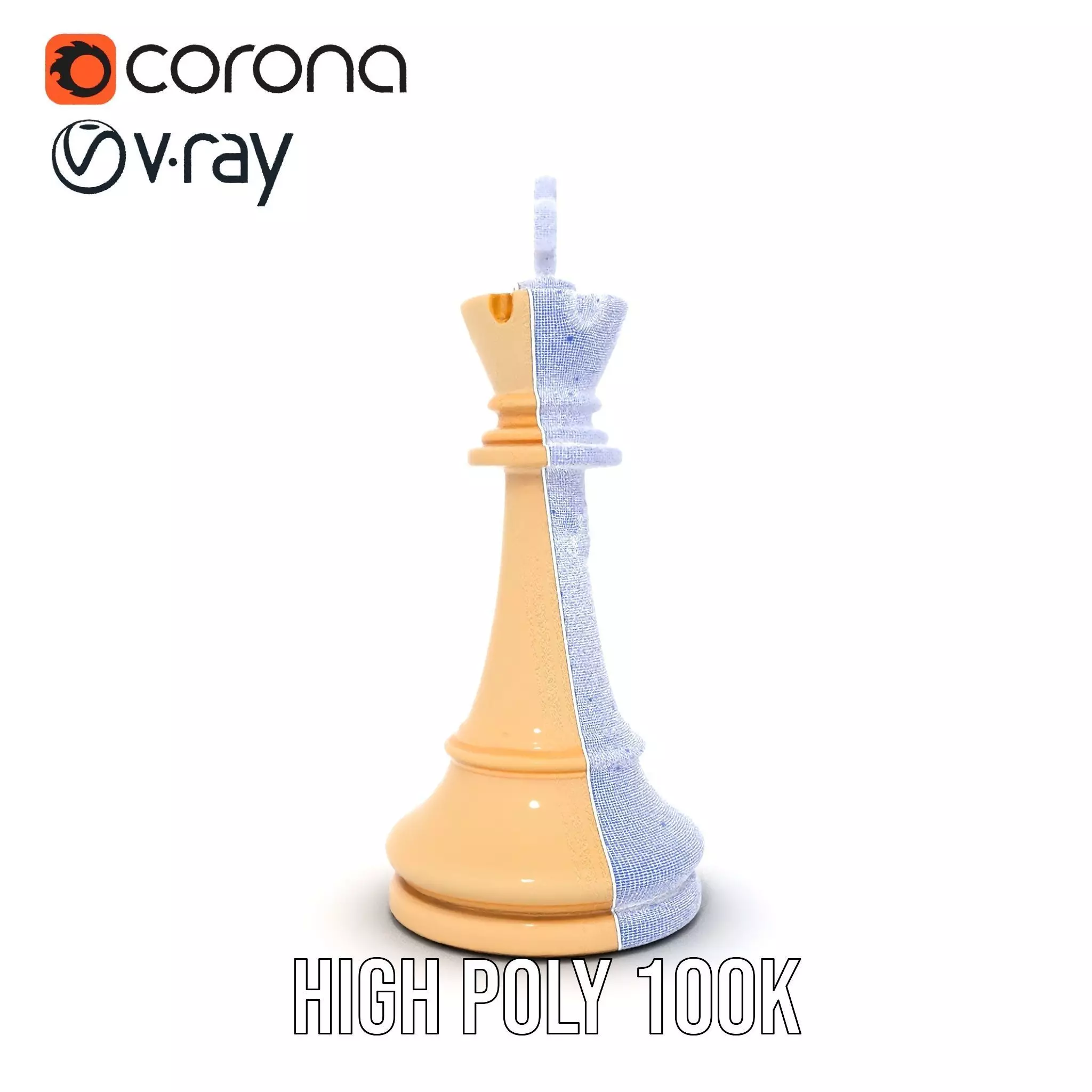 Ivory Chess King model pack Low-poly 3D model_34