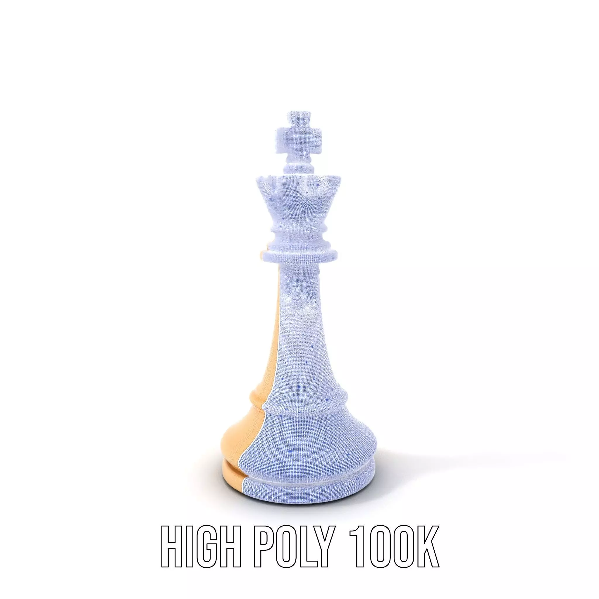 Ivory Chess King model pack Low-poly 3D model_4