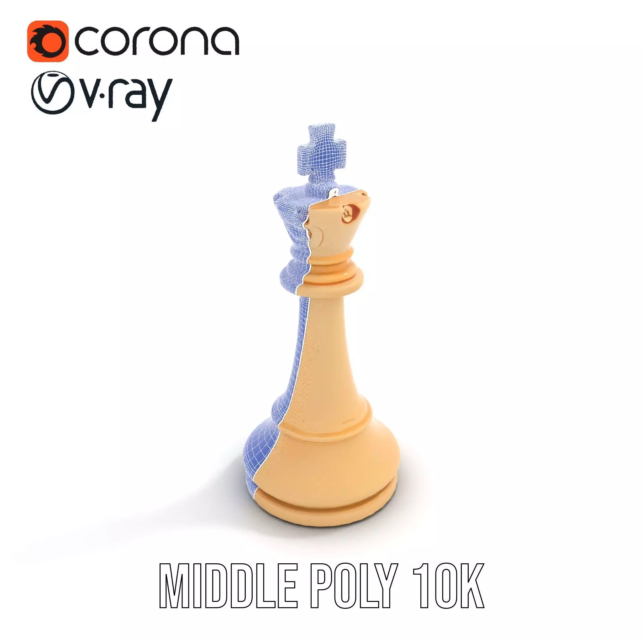 Ivory Chess King model pack Low-poly 3D model_27