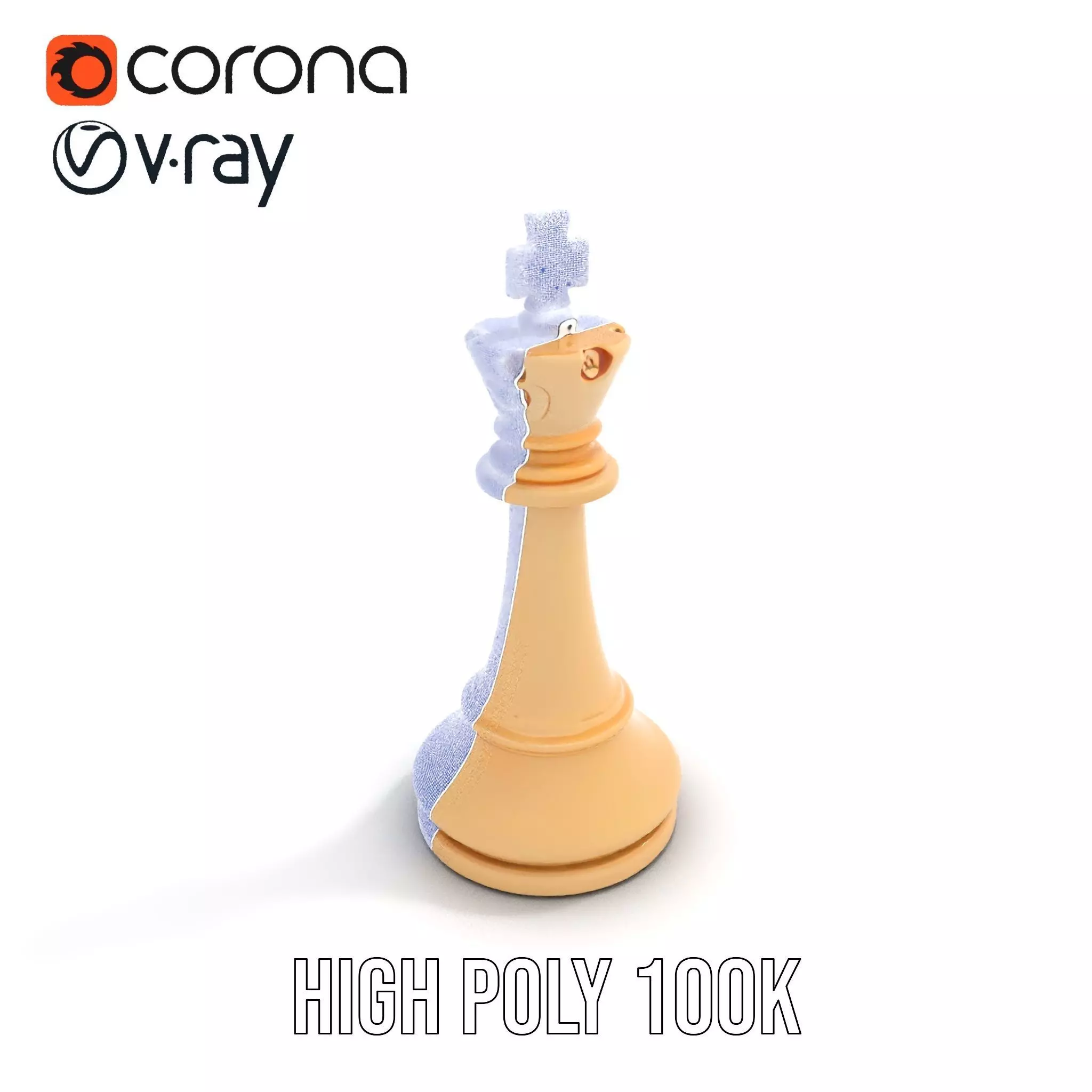 Ivory Chess King model pack Low-poly 3D model_23