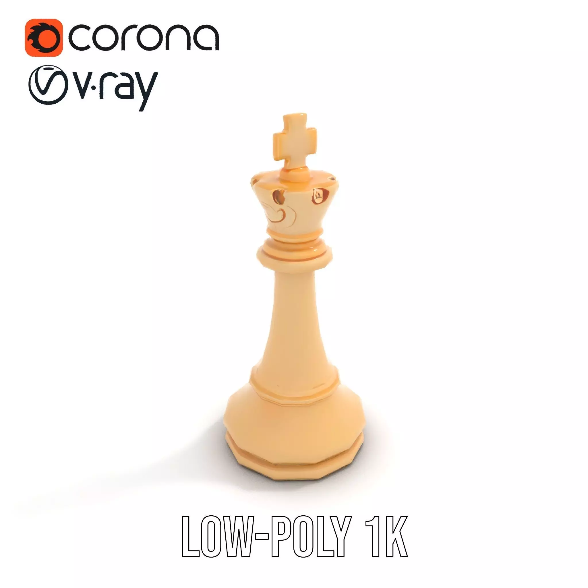 Ivory Chess King model pack Low-poly 3D model_9