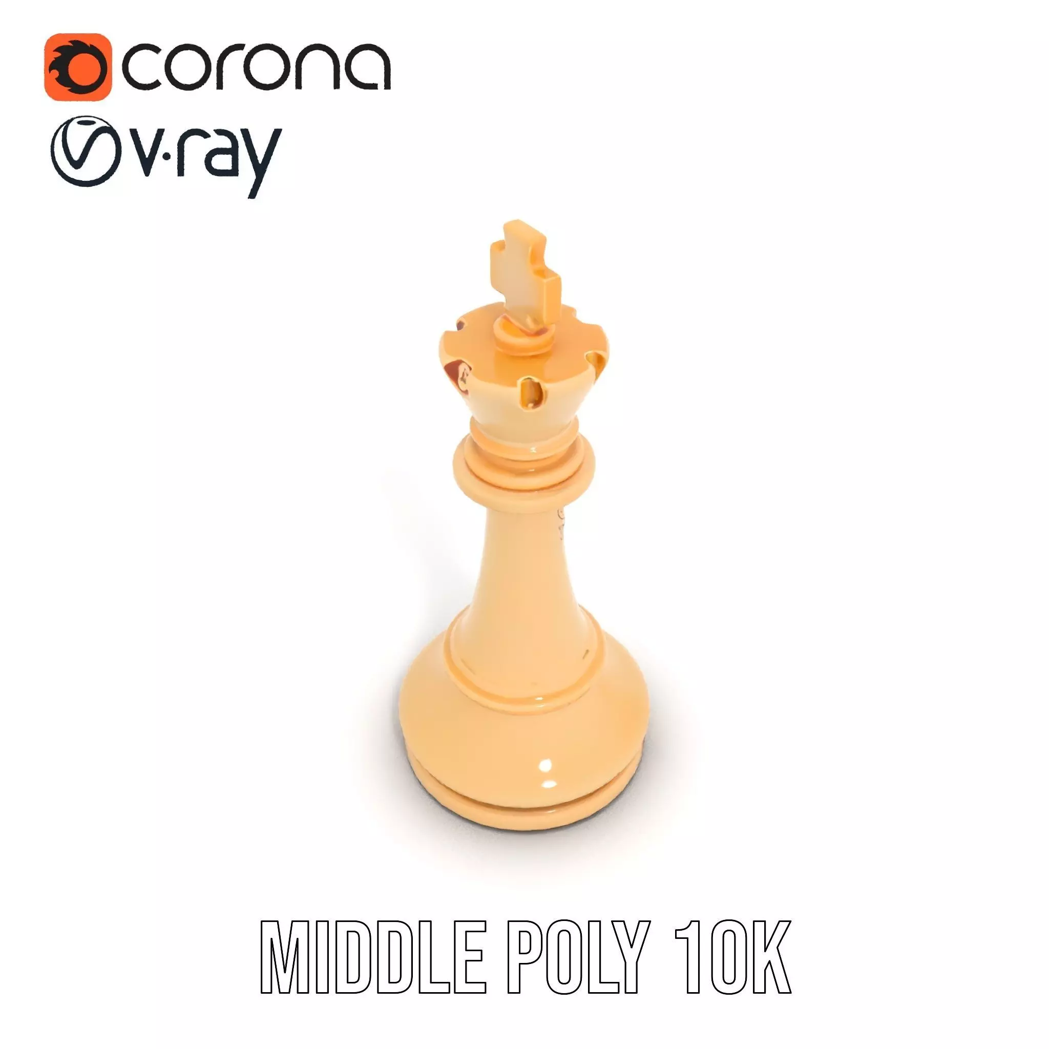 Ivory Chess King model pack Low-poly 3D model_21