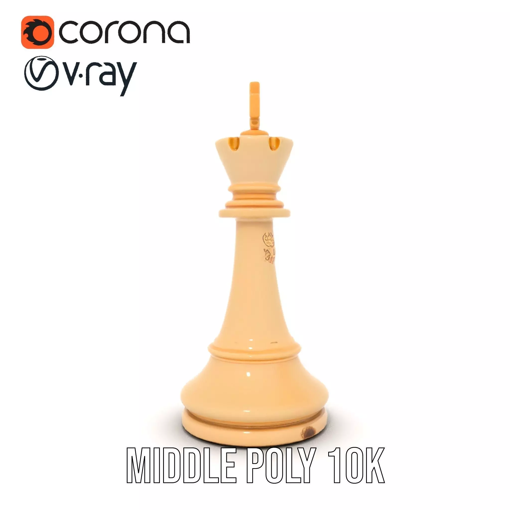 Ivory Chess King model pack Low-poly 3D model_11