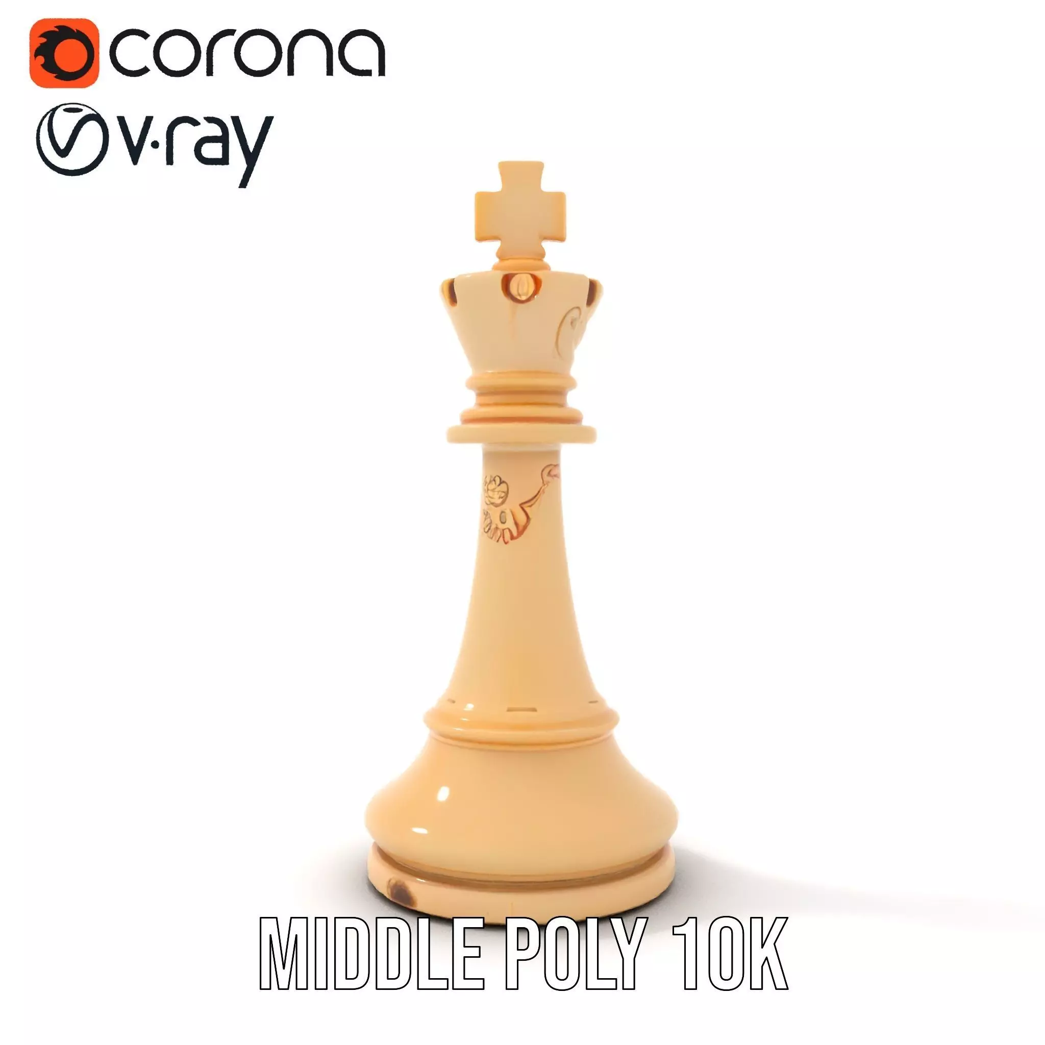 Ivory Chess King model pack Low-poly 3D model_18