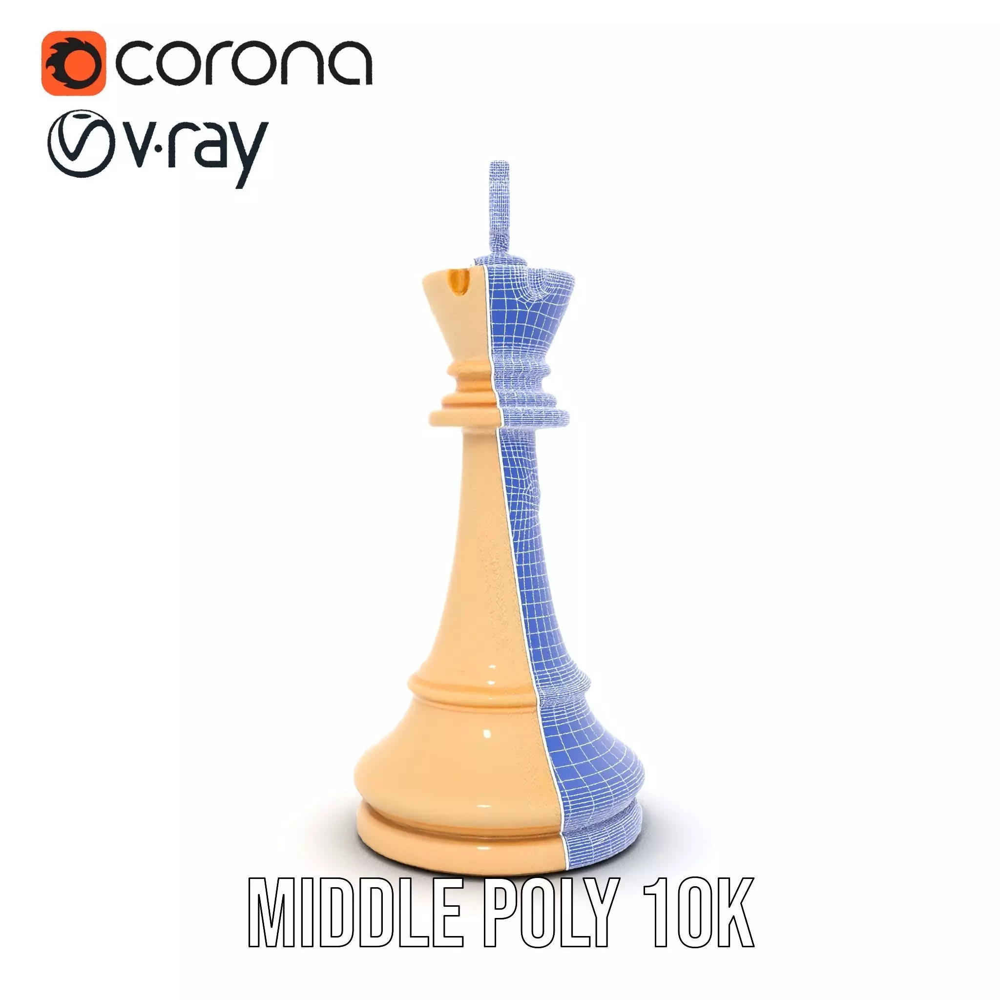 Ivory Chess King model pack Low-poly 3D model_30