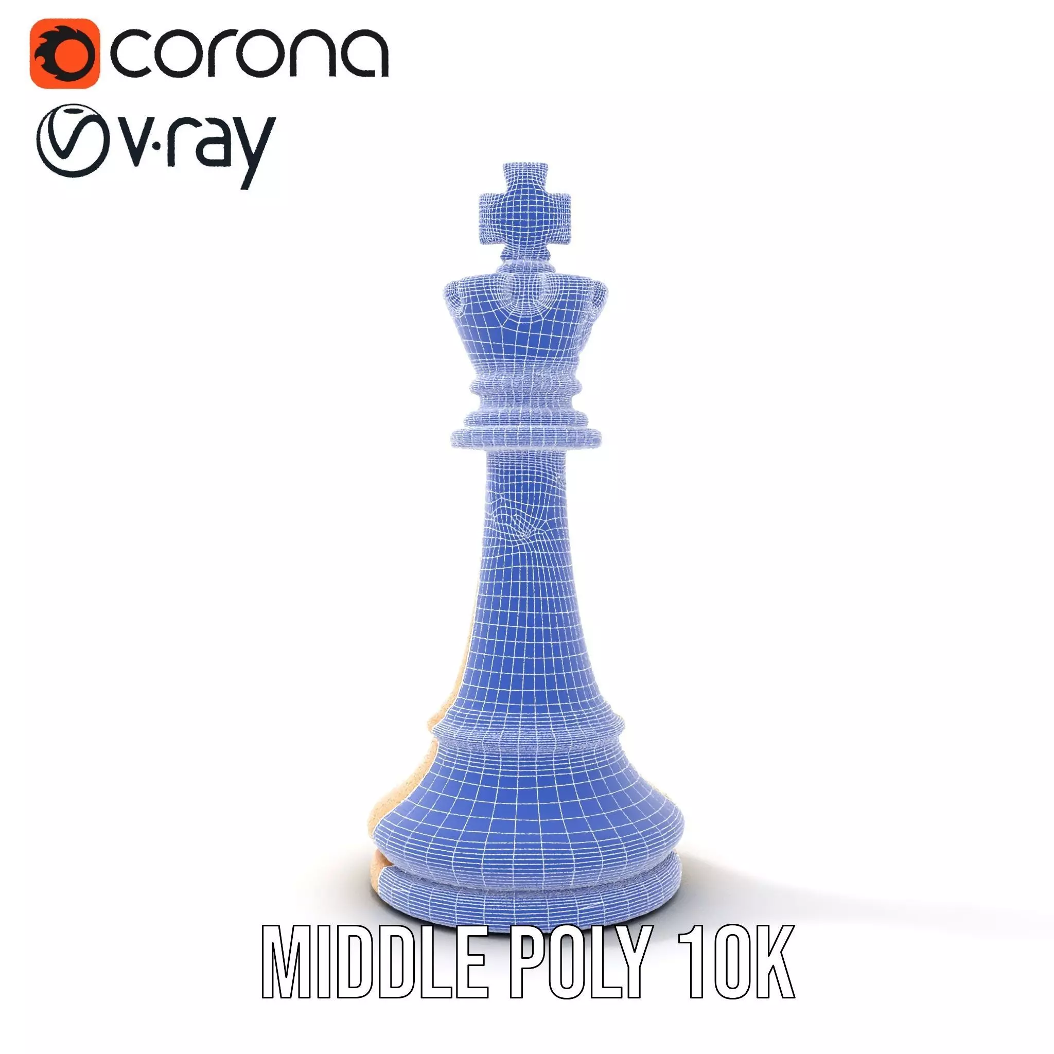Ivory Chess King model pack Low-poly 3D model_13