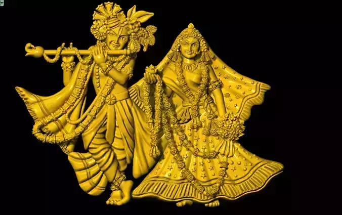 RADHA KRISHNA 3D PRINTED MODEL