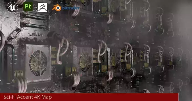 Sci-Fi Industrial Wall Panel