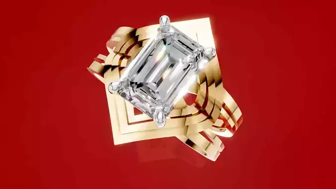 Emerald Cut Engagement Ring