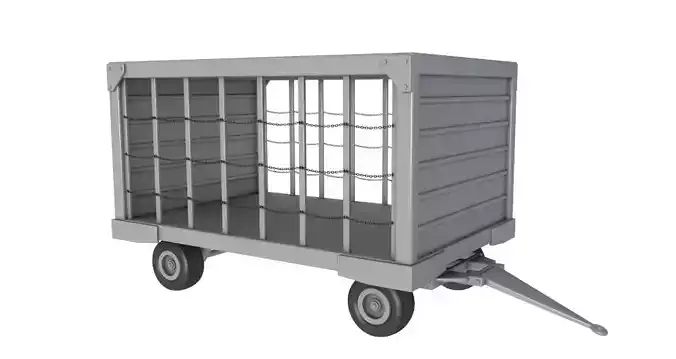 Airport Closed Baggage Trailer