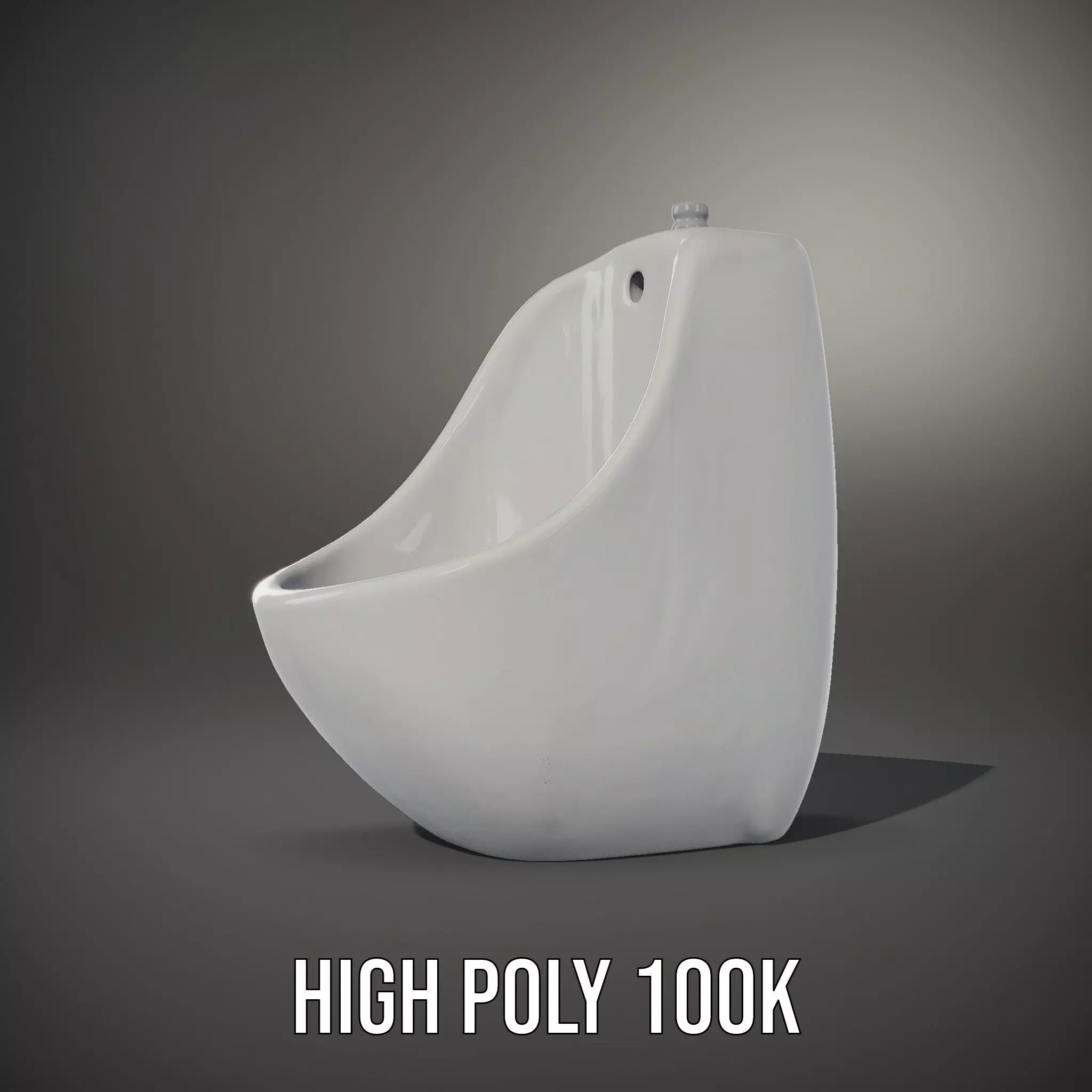 Modern White Urinal model pack Low-poly 3D model_10