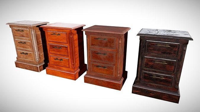 Bedside Cupboard Low-poly 3D model