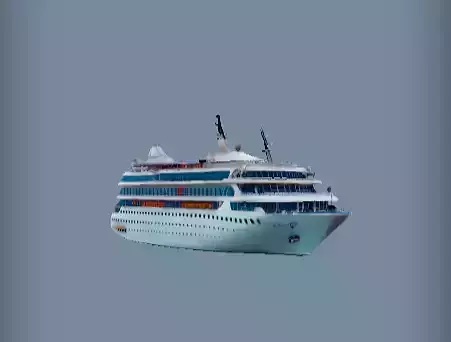 3d model of Cruise ship with multiple decks