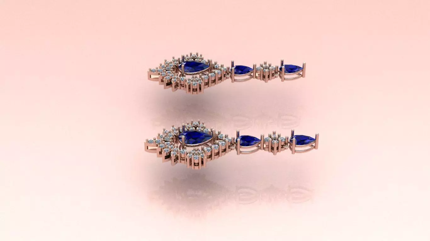 Full-set Jewelry model - Azure Symphony for Her 3D print model_33