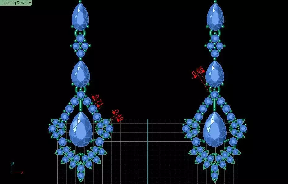 Full-set Jewelry model - Azure Symphony for Her 3D print model_27