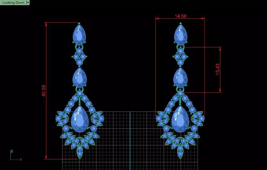 Full-set Jewelry model - Azure Symphony for Her 3D print model_26
