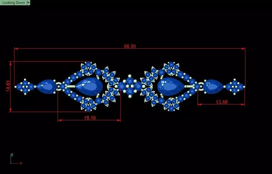 Full-set Jewelry model - Azure Symphony for Her 3D print model_22