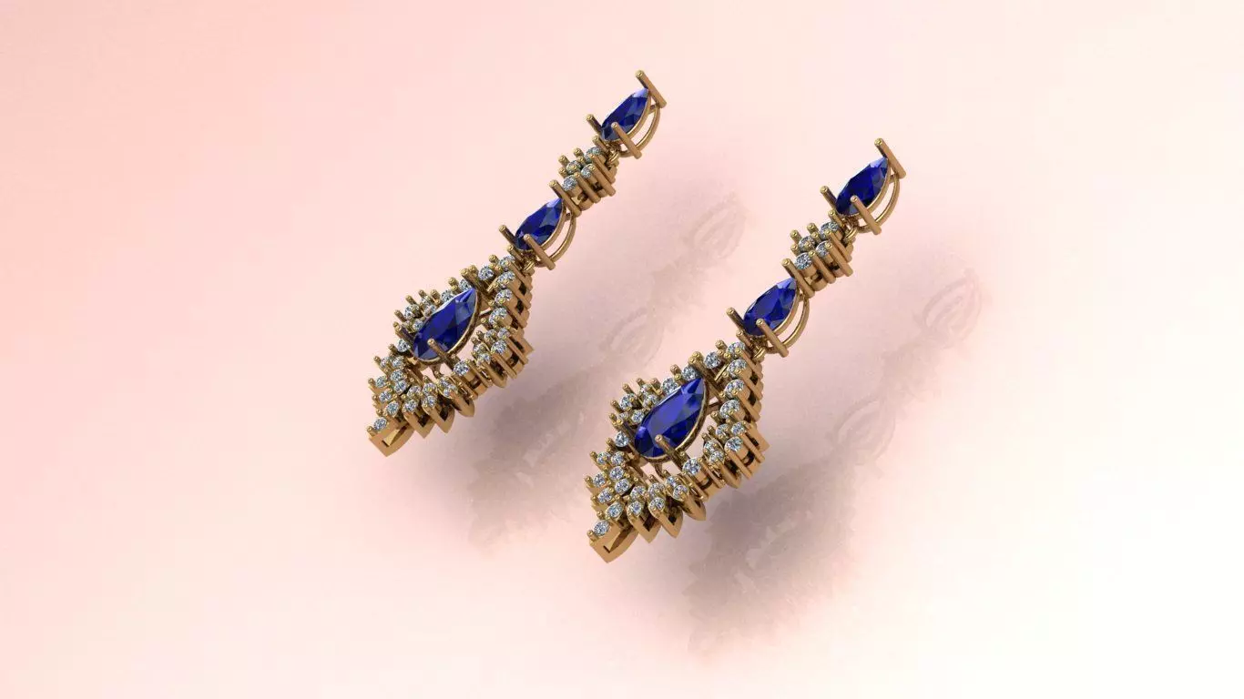 Full-set Jewelry model - Azure Symphony for Her 3D print model_37