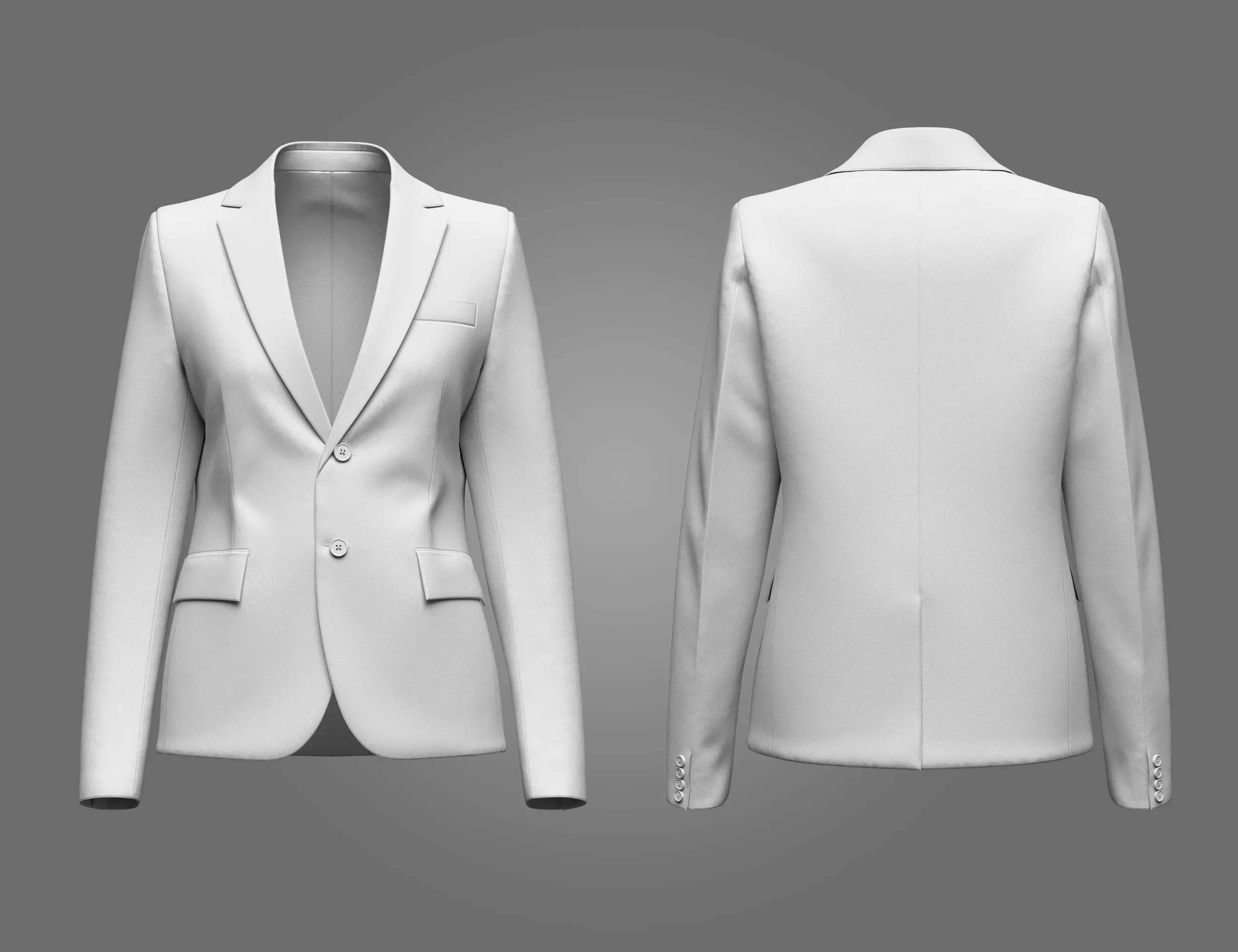 Women Formal Coat 3D model