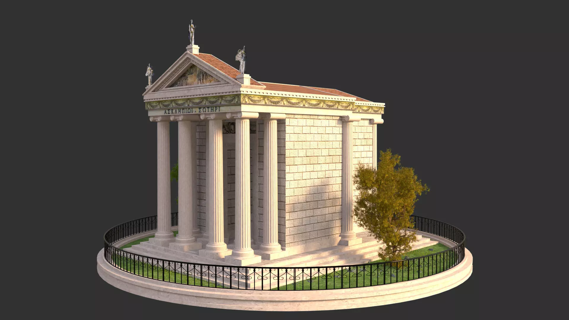 Temple of Aesculapius 3D model_1