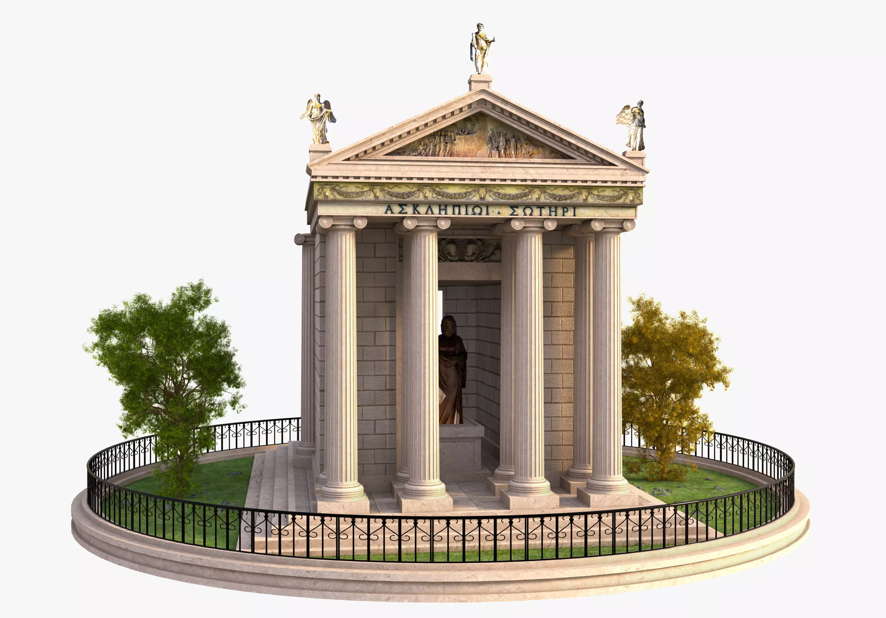 Temple of Aesculapius 3D model_2