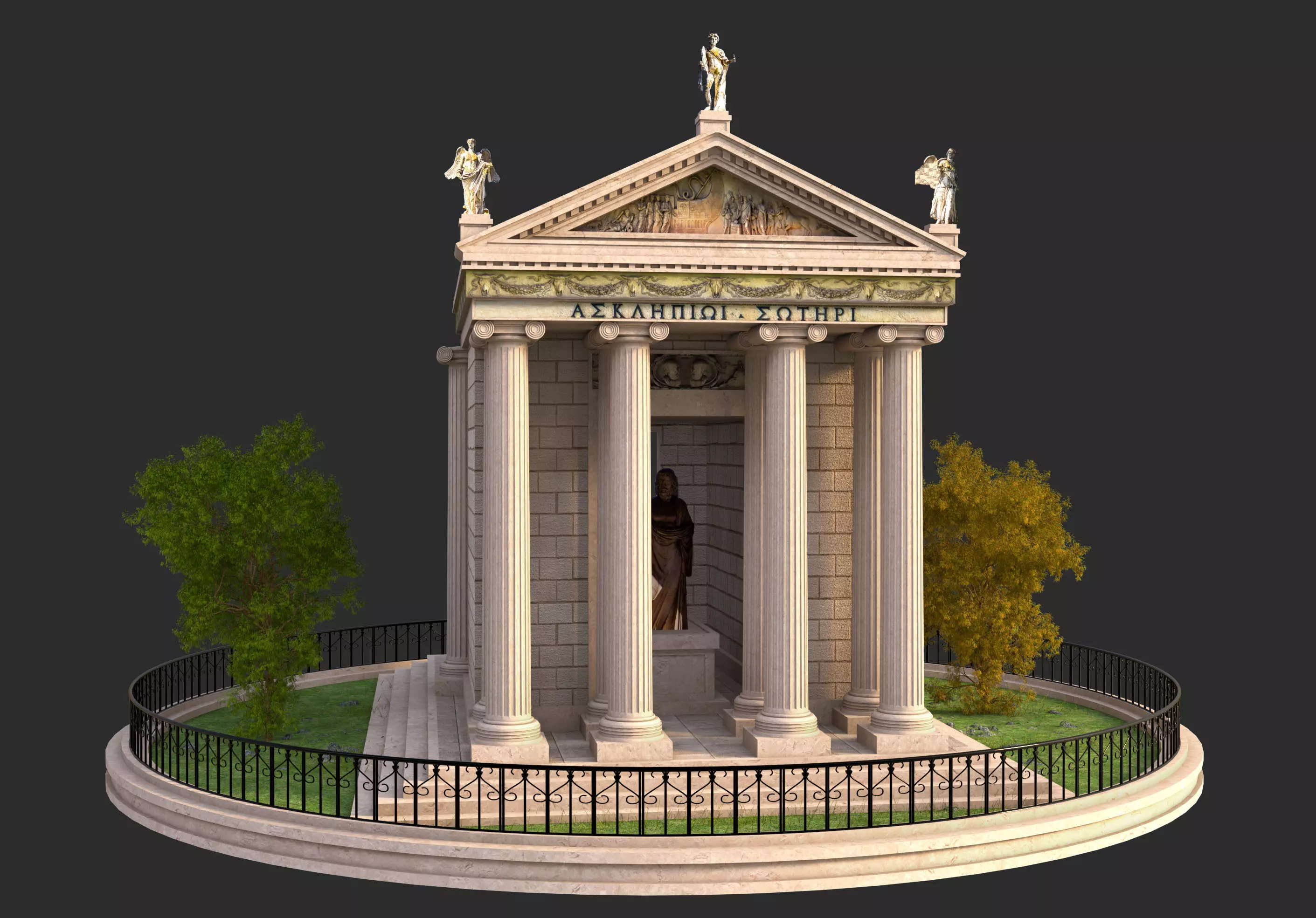 Temple of Aesculapius 3D model_3