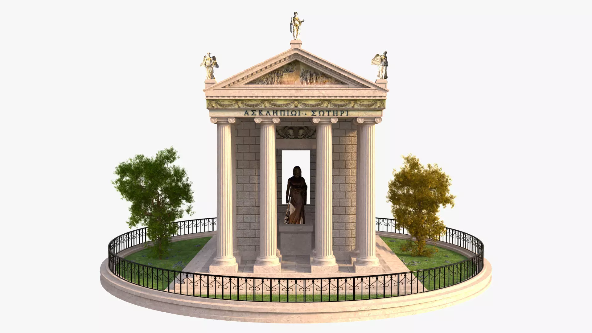 Temple of Aesculapius 3D model_4