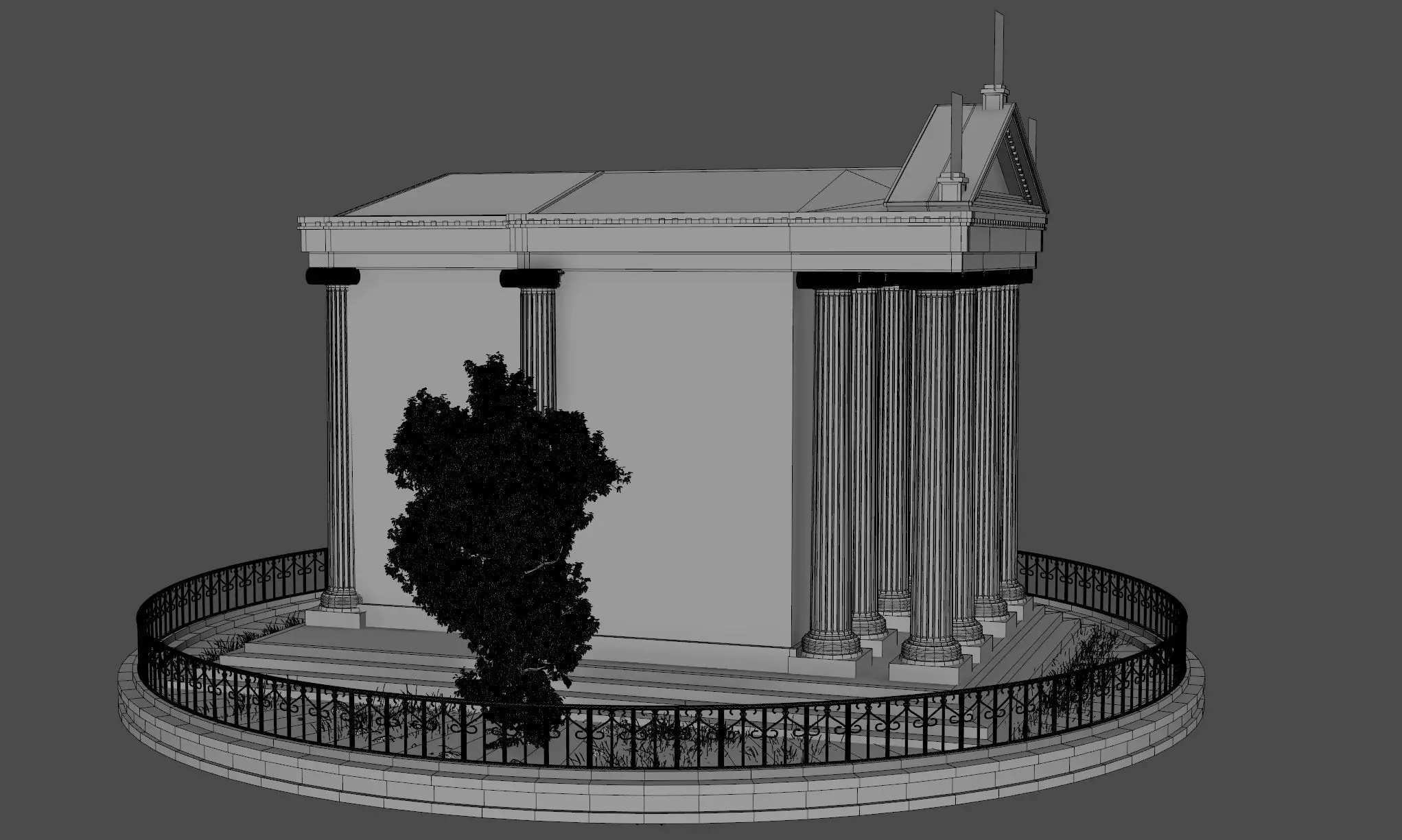 Temple of Aesculapius 3D model_9