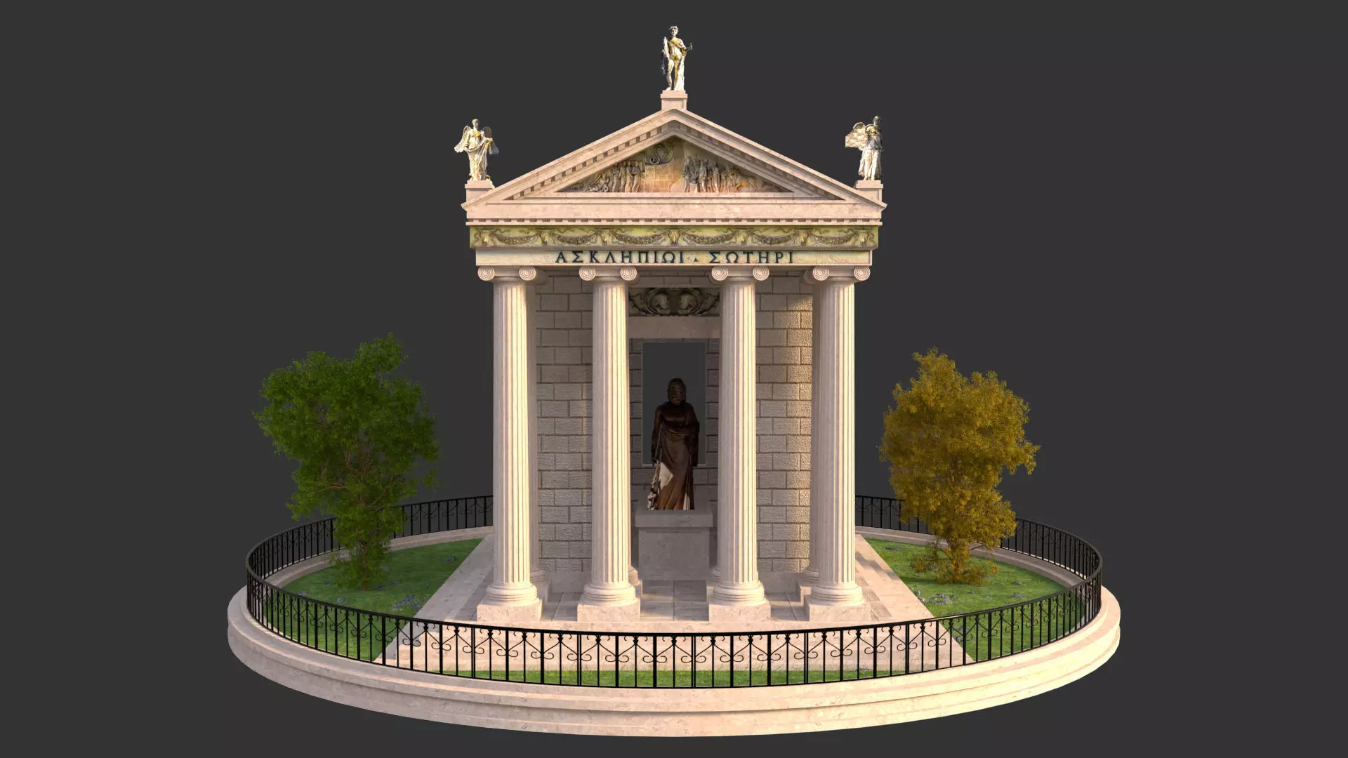Temple of Aesculapius 3D model_5