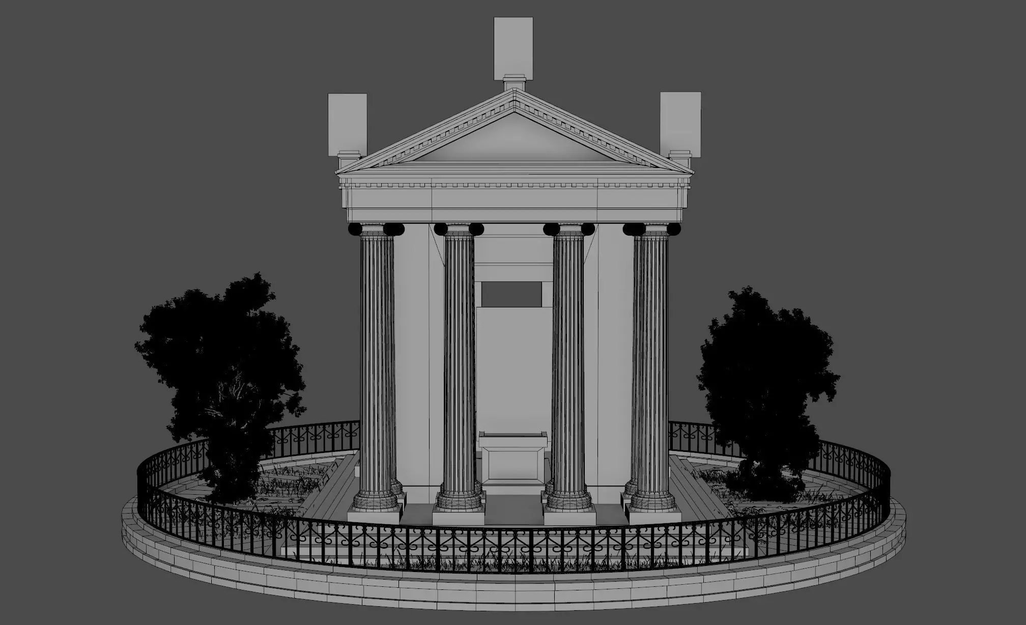 Temple of Aesculapius 3D model_7