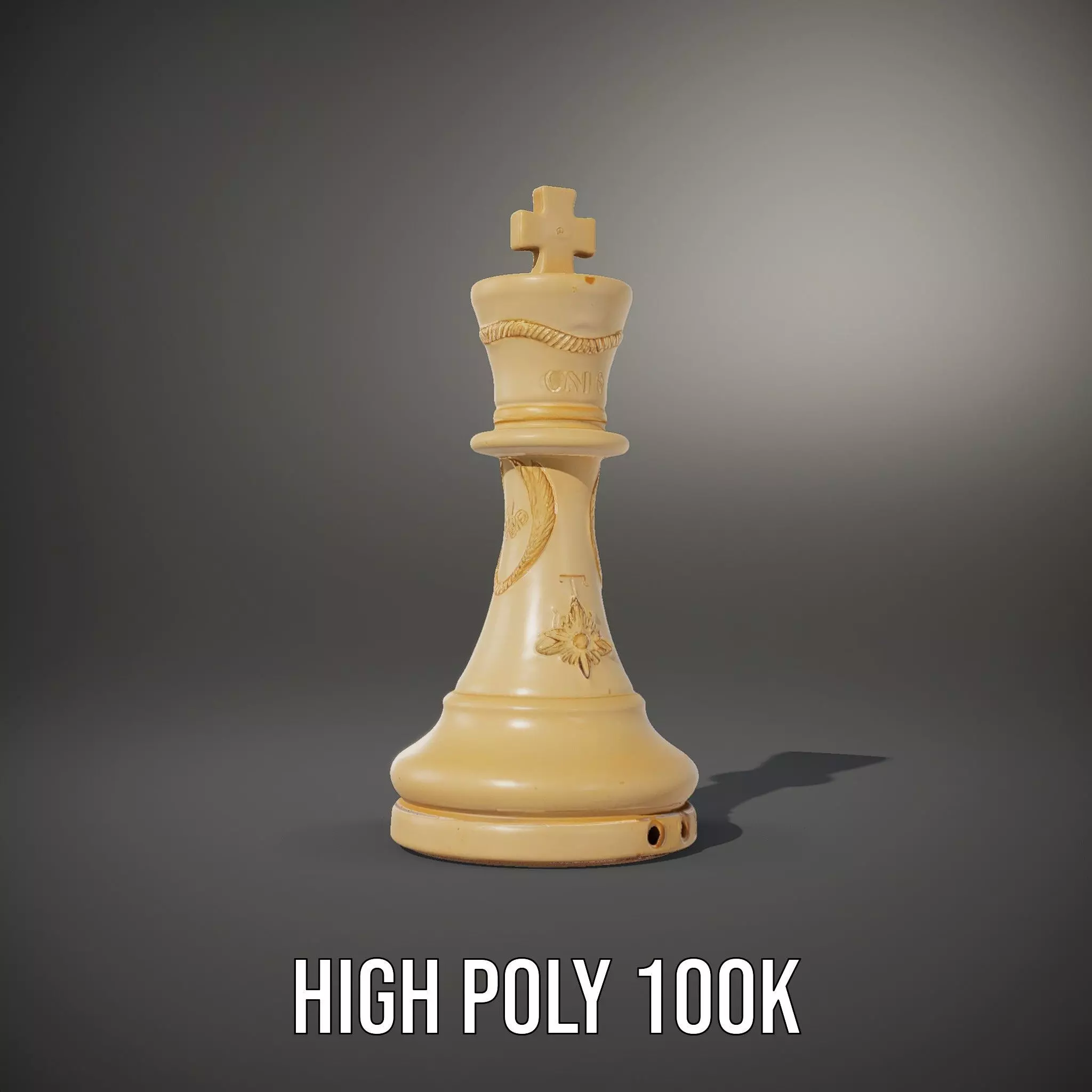 Ivory Chess King model pack Low-poly 3D model_8