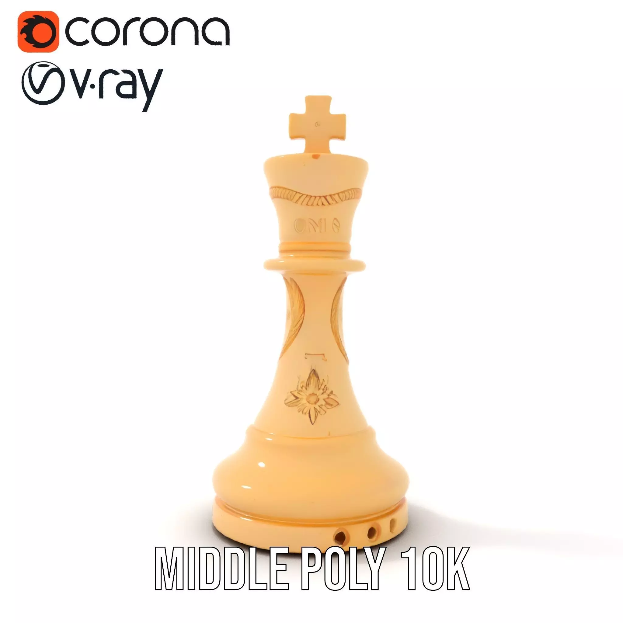 Ivory Chess King model pack Low-poly 3D model_21