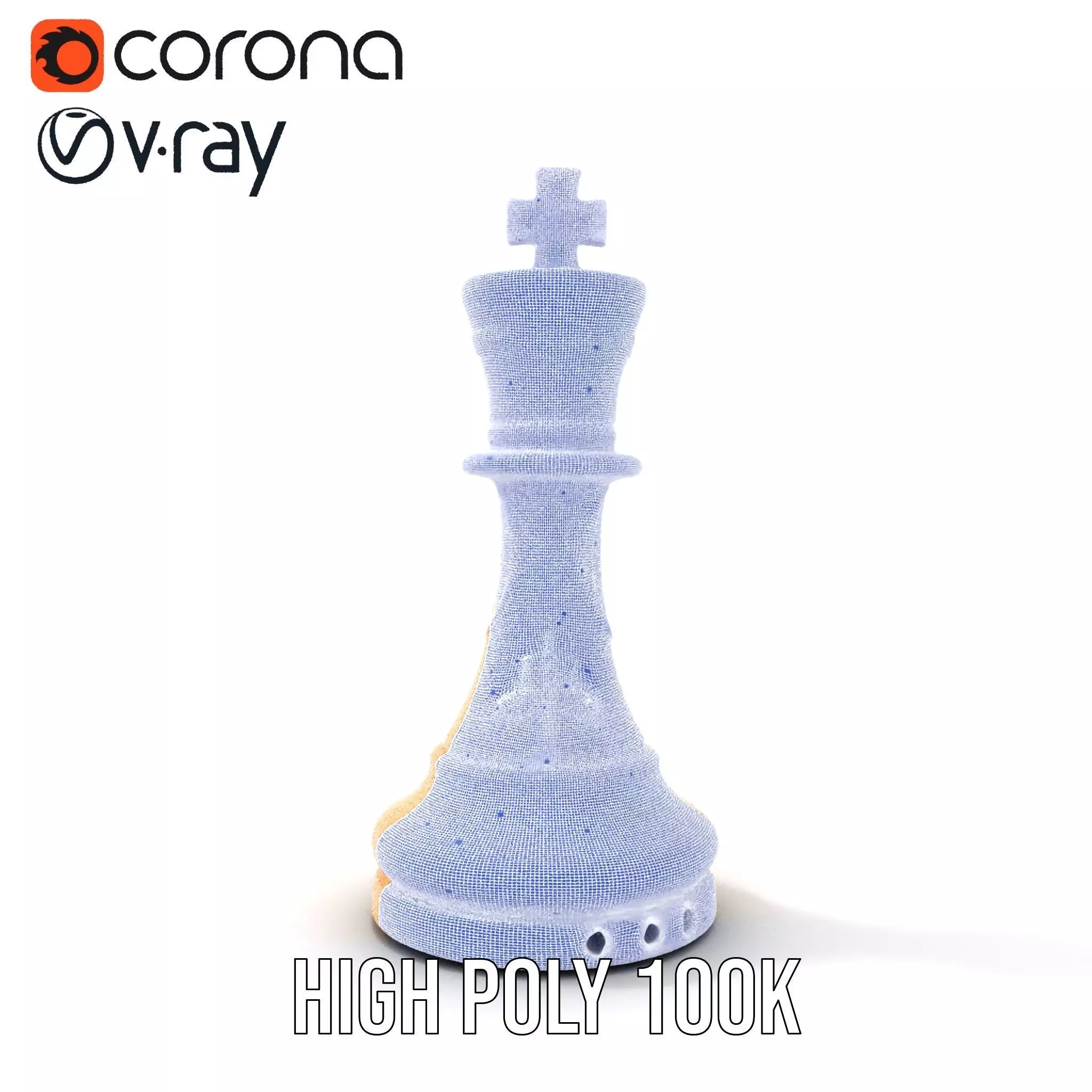 Ivory Chess King model pack Low-poly 3D model_33