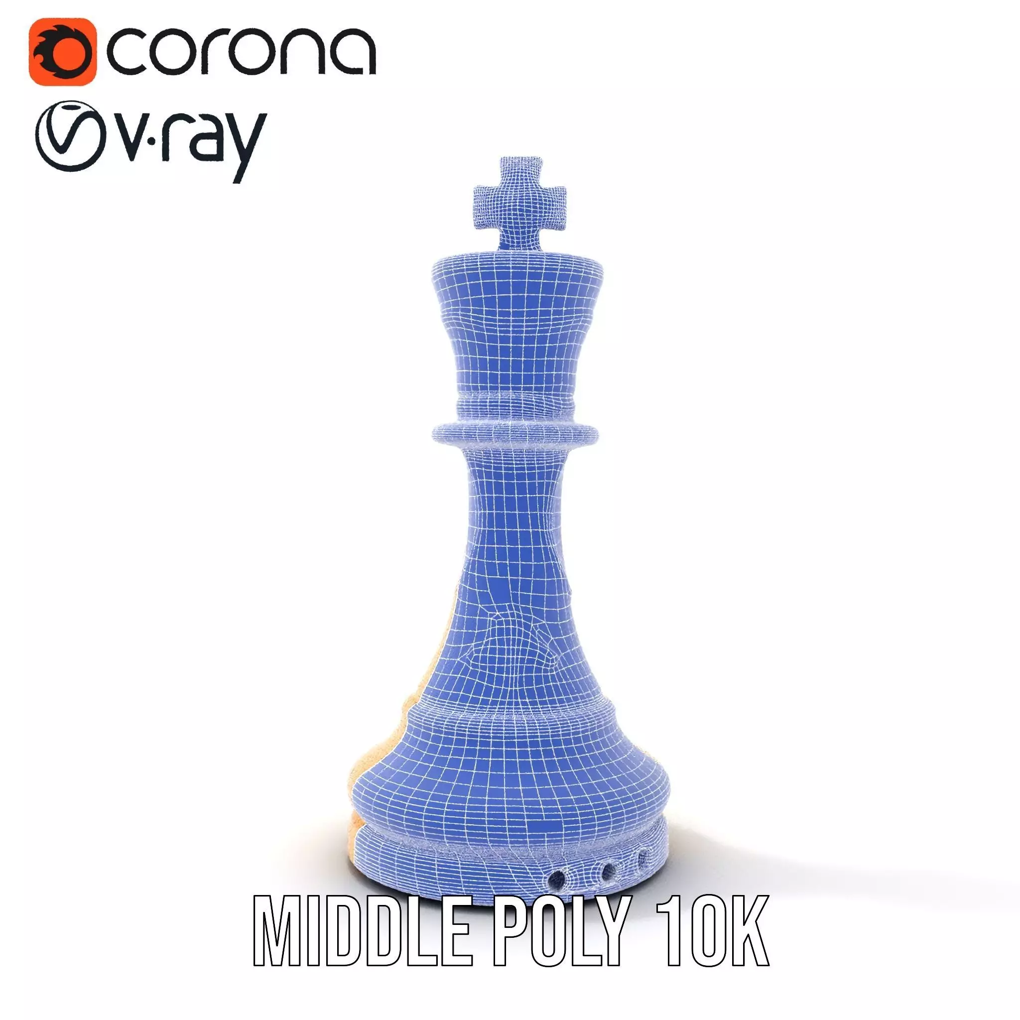 Ivory Chess King model pack Low-poly 3D model_27