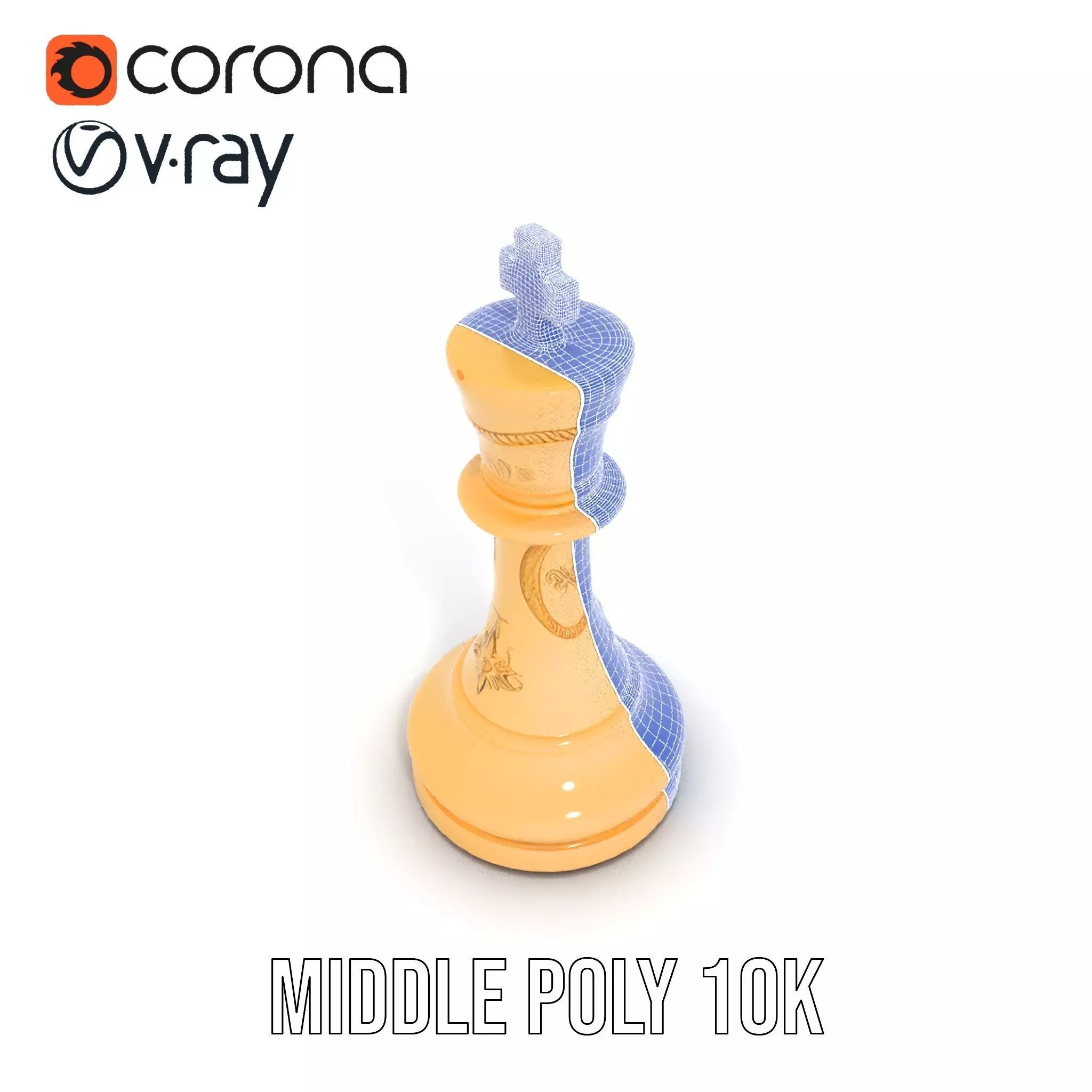 Ivory Chess King model pack Low-poly 3D model_24