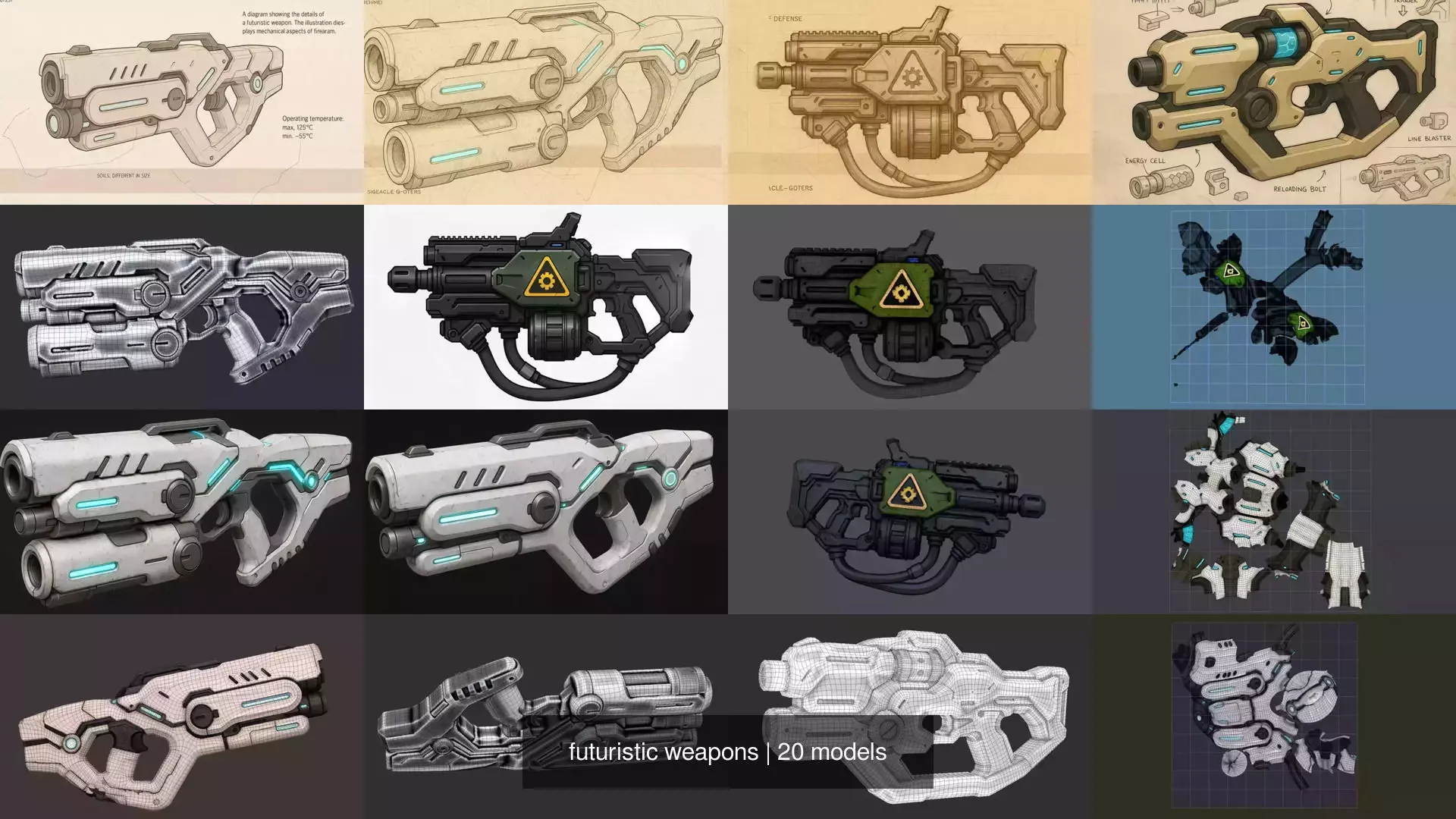 futuristic weapons 3D Model Collection_2