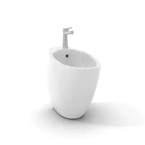 Modern Ceramic Bidet model pack Low-poly 3D model