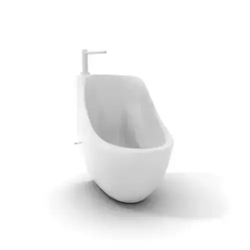 Ceramic Urinal model pack Low-poly 3D model