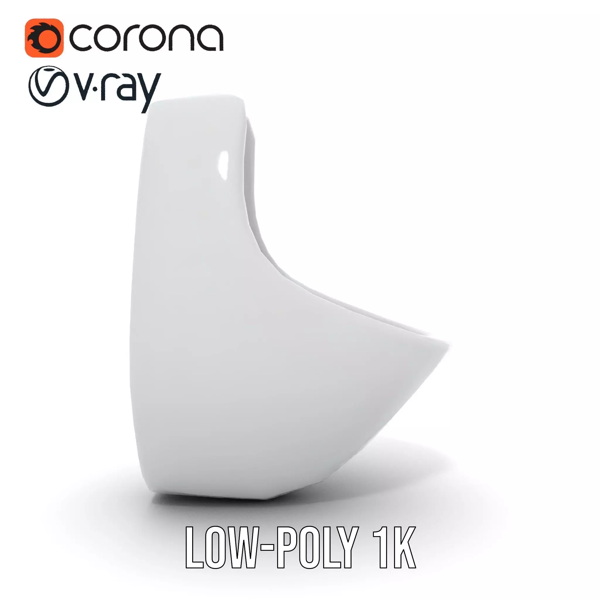 Sleek White Urinal model pack Low-poly 3D model_19