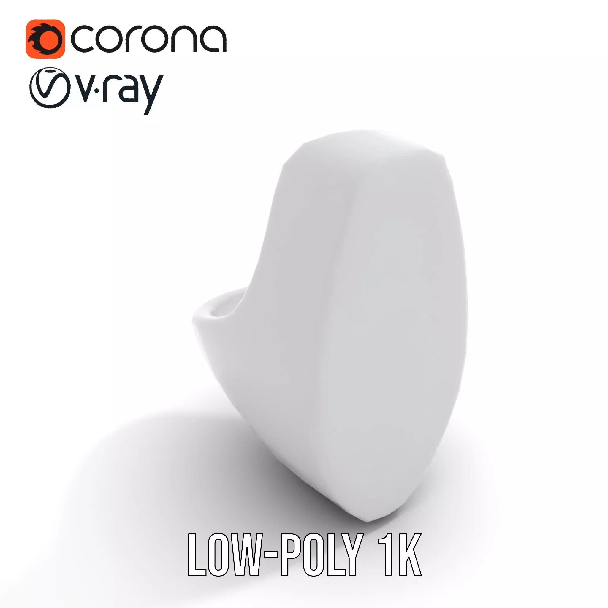 Sleek White Urinal model pack Low-poly 3D model_7