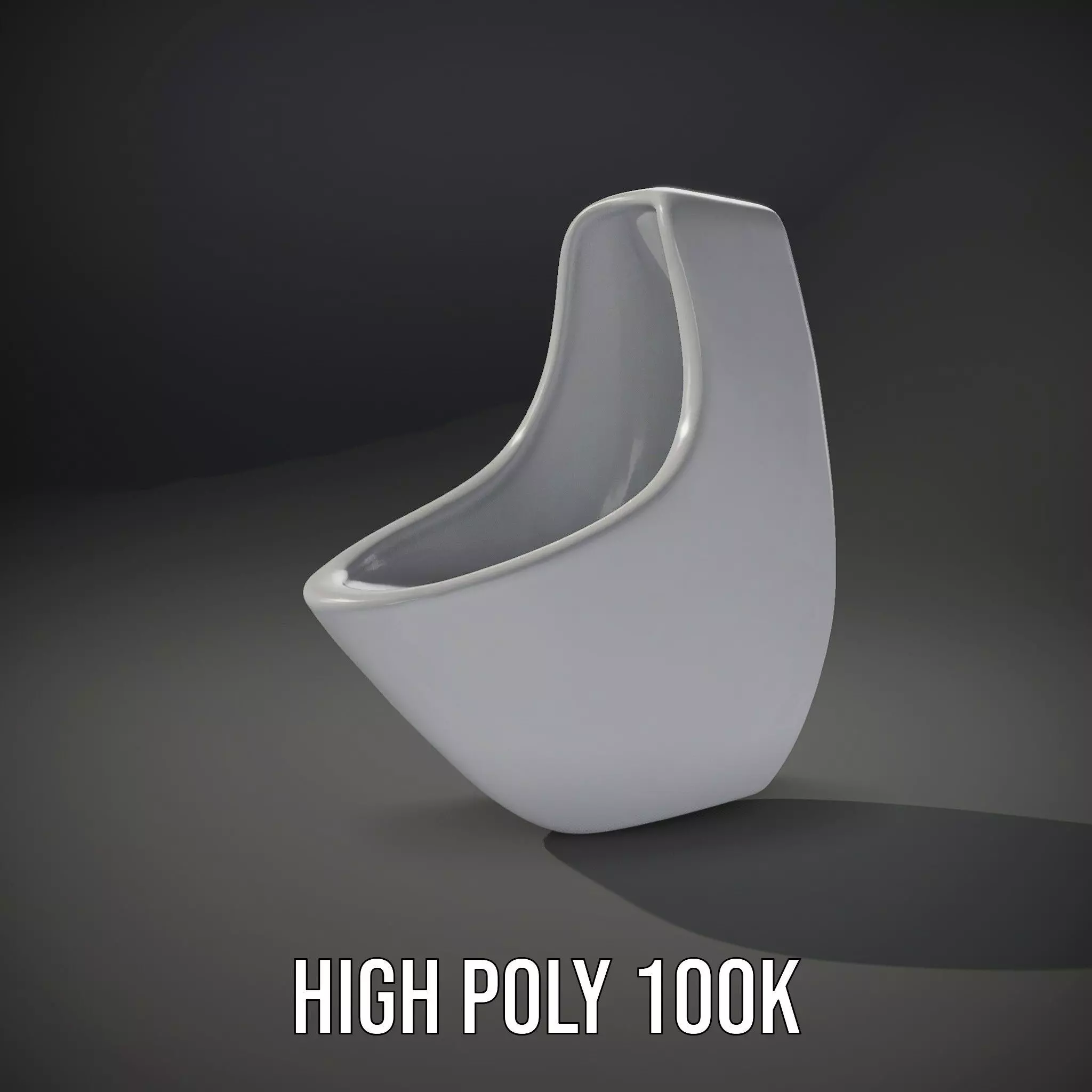 Sleek White Urinal model pack Low-poly 3D model_10