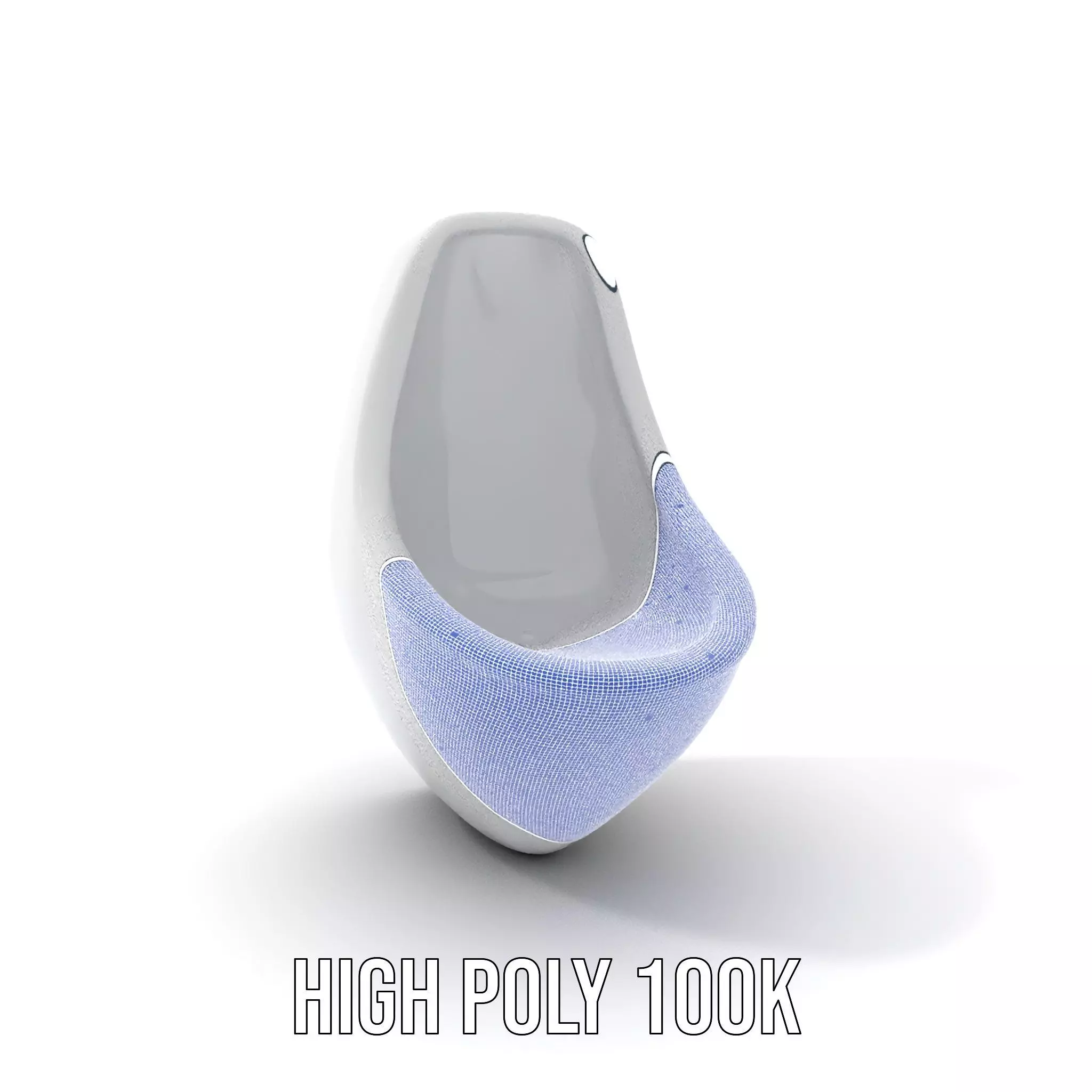 Sleek White Urinal model pack Low-poly 3D model_4