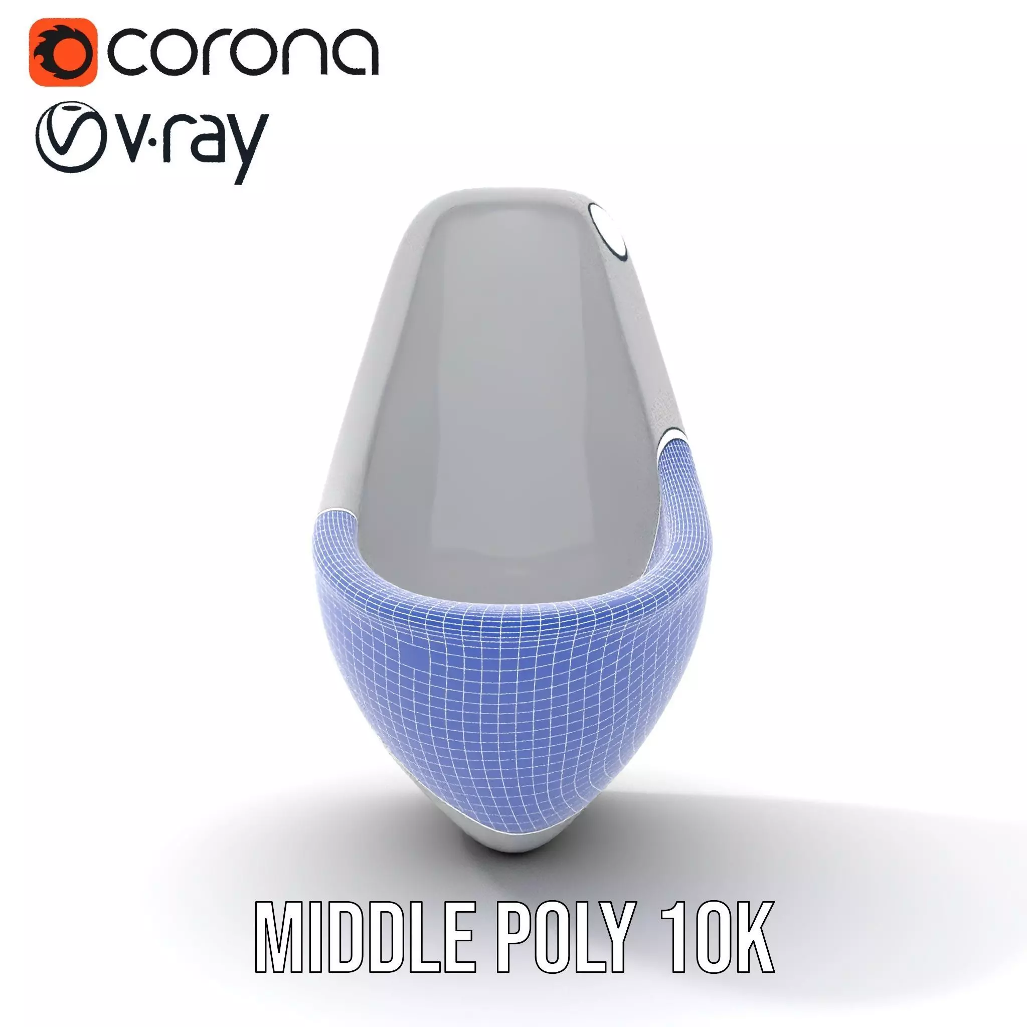 Sleek White Urinal model pack Low-poly 3D model_24