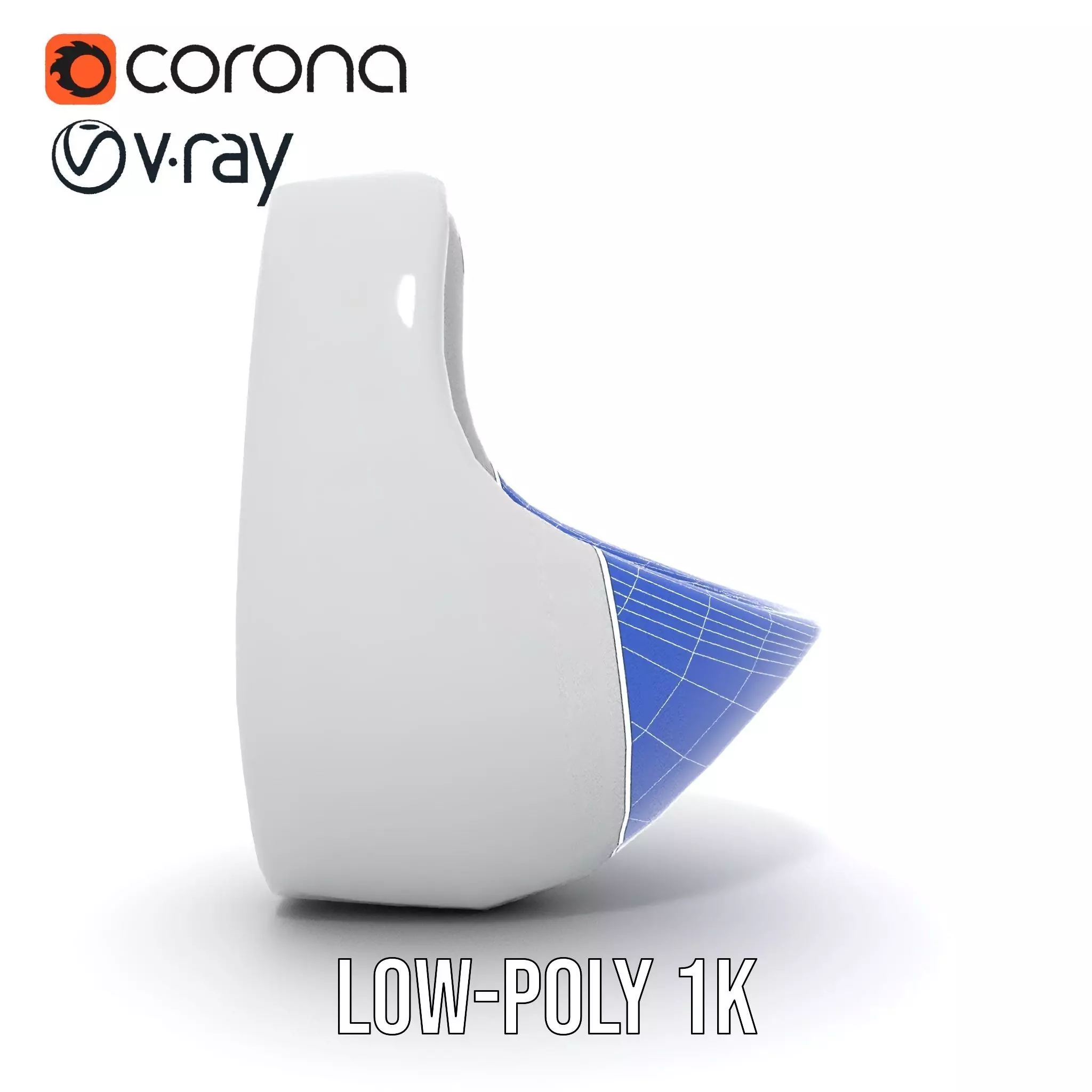 Sleek White Urinal model pack Low-poly 3D model_30