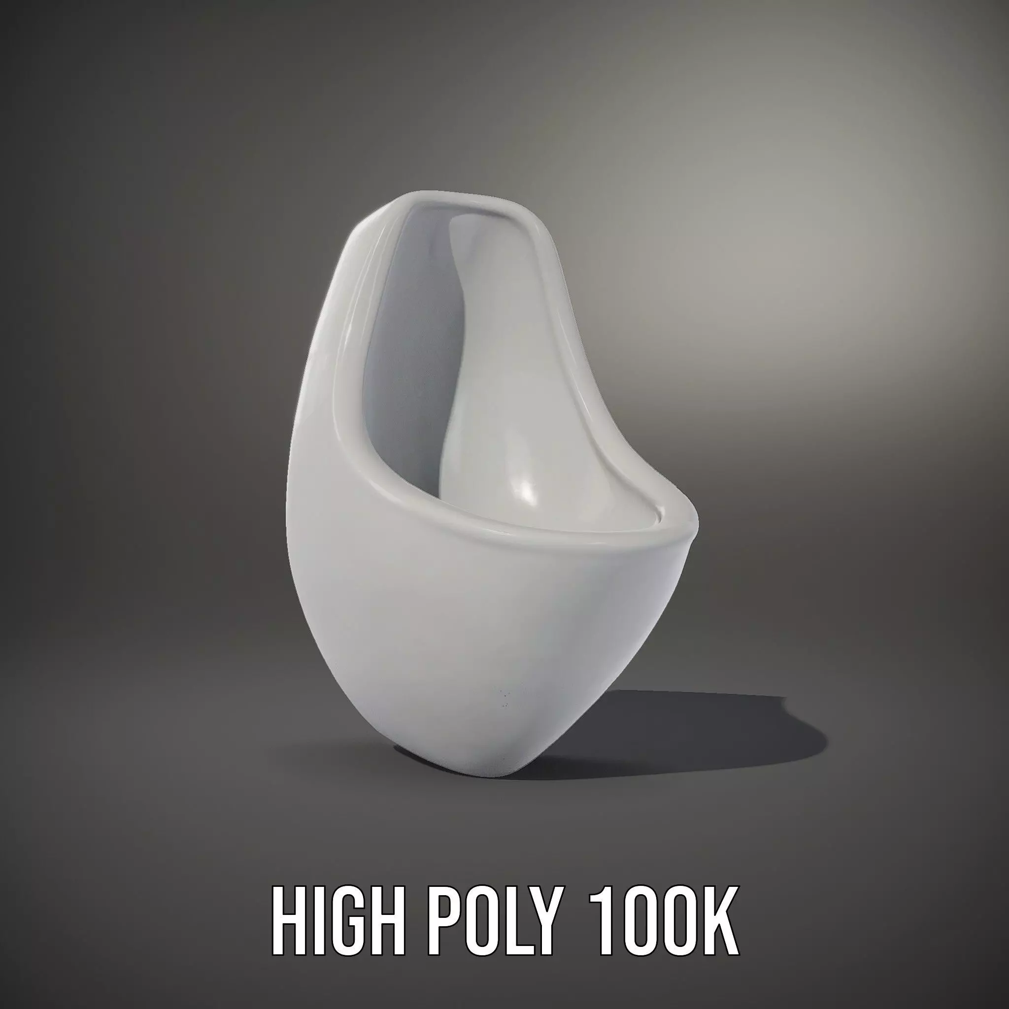 Sleek White Urinal model pack Low-poly 3D model_8