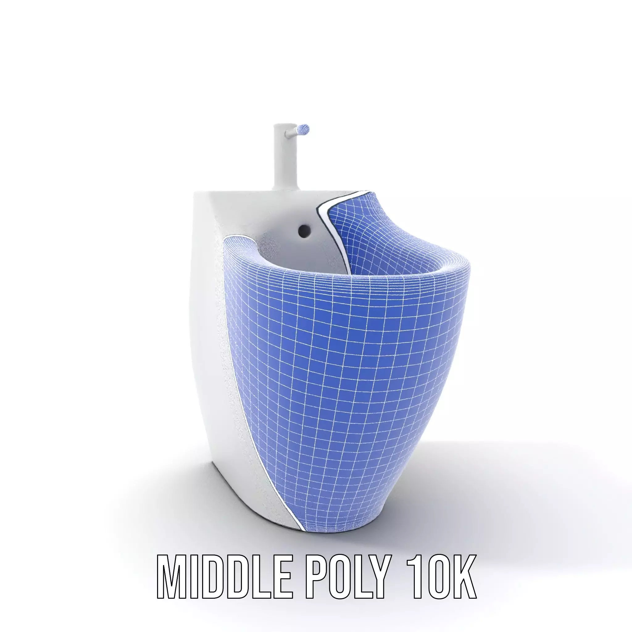 Sleek White Bidet model pack Low-poly 3D model_11