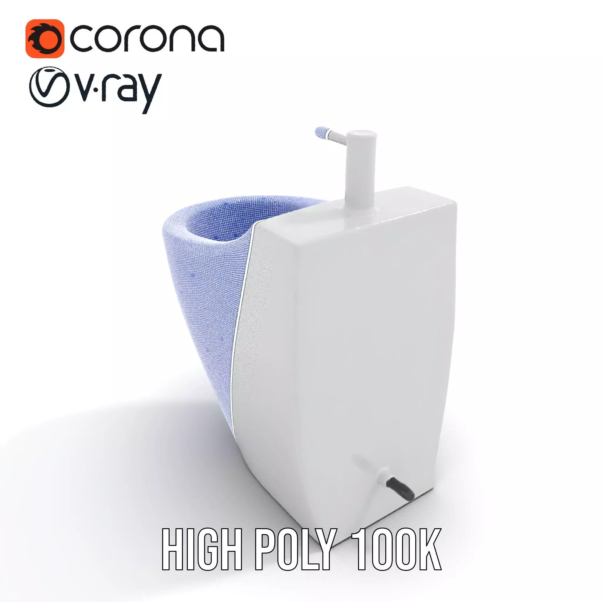 Sleek White Bidet model pack Low-poly 3D model_28