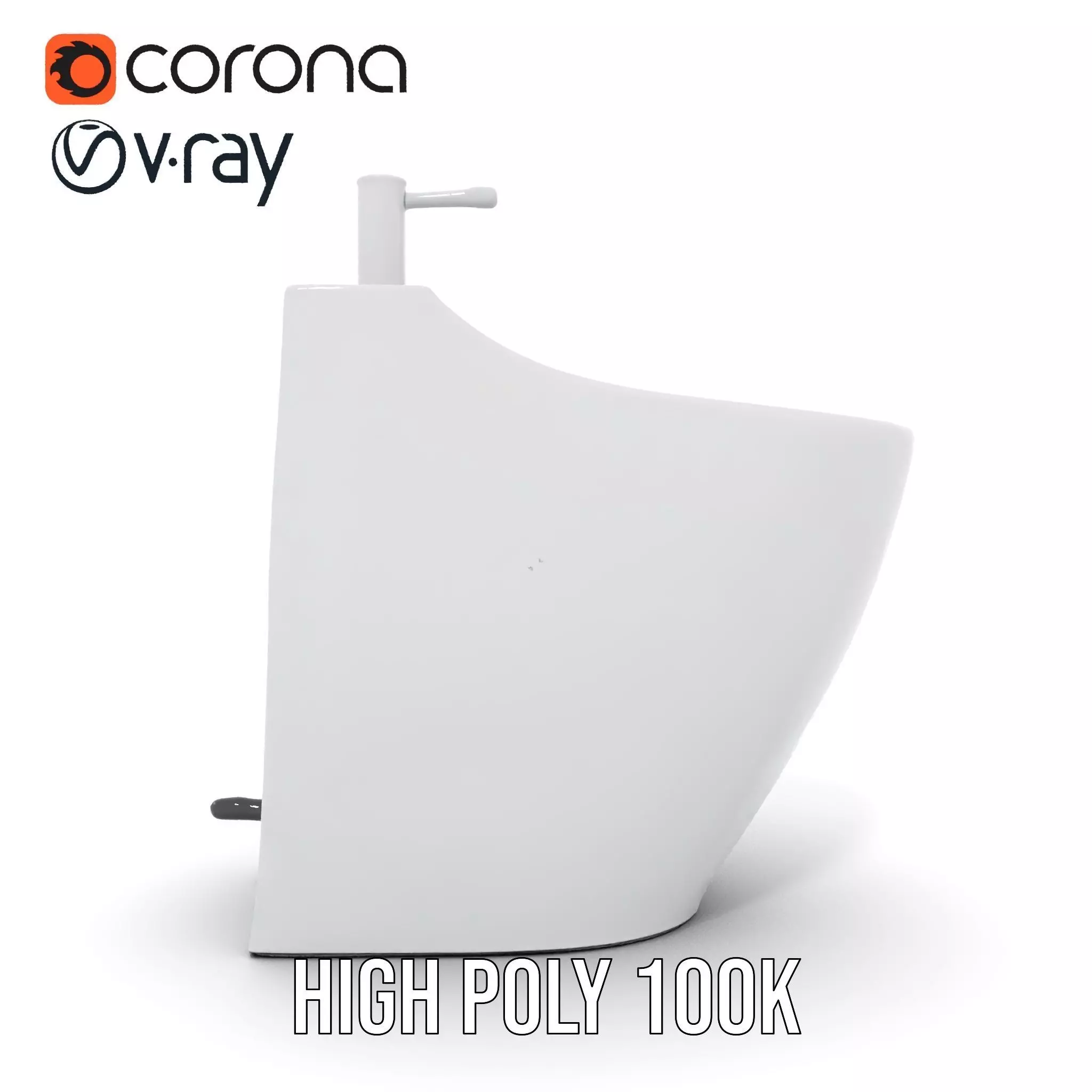 Sleek White Bidet model pack Low-poly 3D model_25